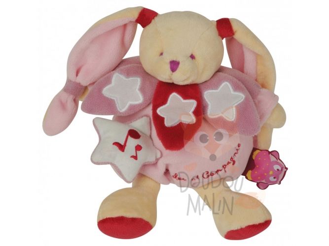  chouette ça brille lapin musical rose violet étoile 